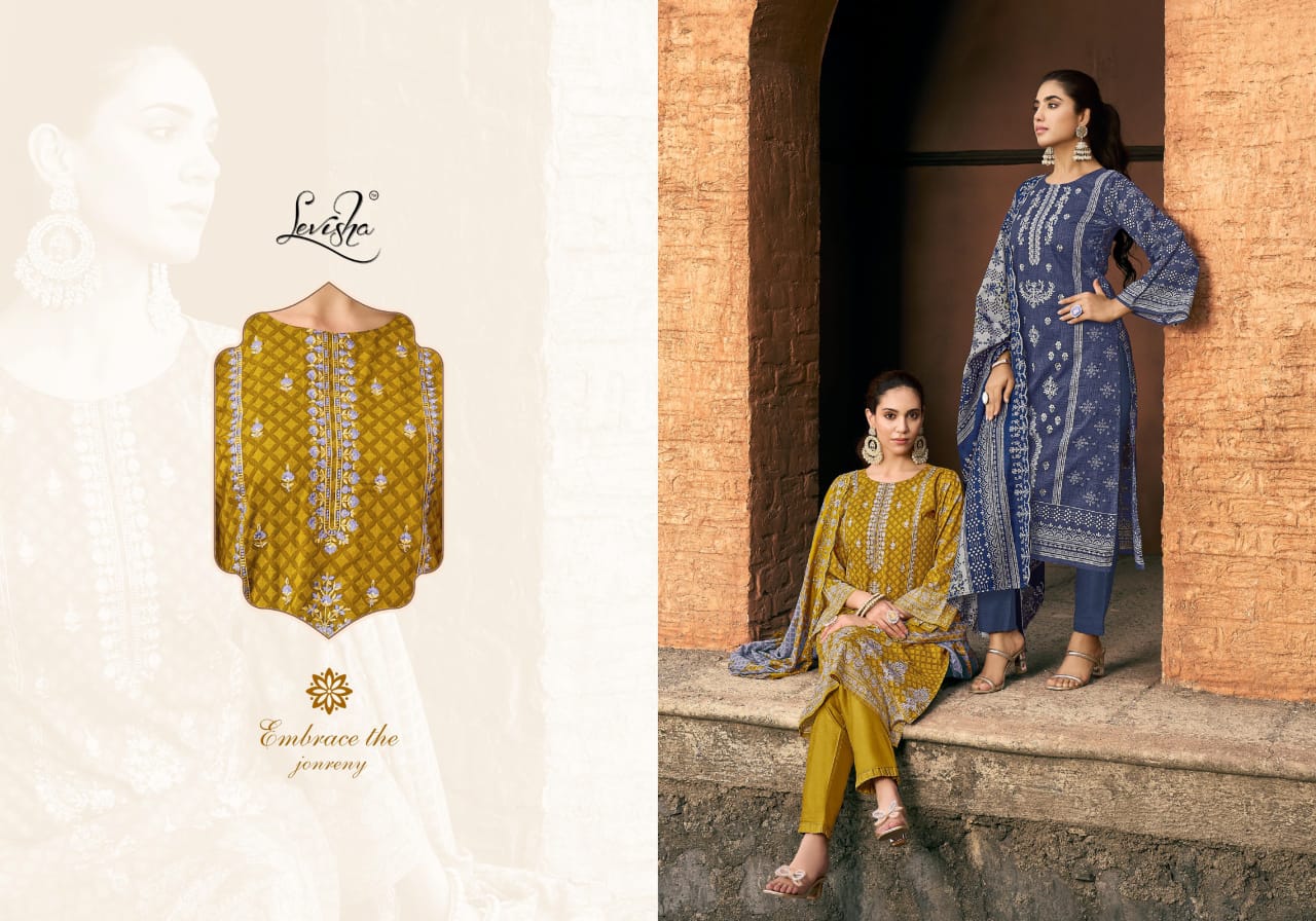 Madhubala 6 Levisha Cambric Lawn Karachi Salwar Suits Supplier Gujarat