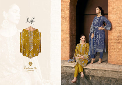 Madhubala 6 Levisha Cambric Lawn Karachi Salwar Suits Supplier Gujarat