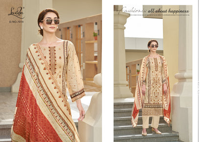 Madhubala 7 Levisha Cambric Lawn Karachi Salwar Suits Wholesaler India