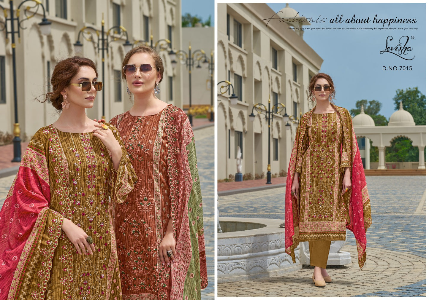 Madhubala 7 Levisha Cambric Lawn Karachi Salwar Suits Wholesaler India