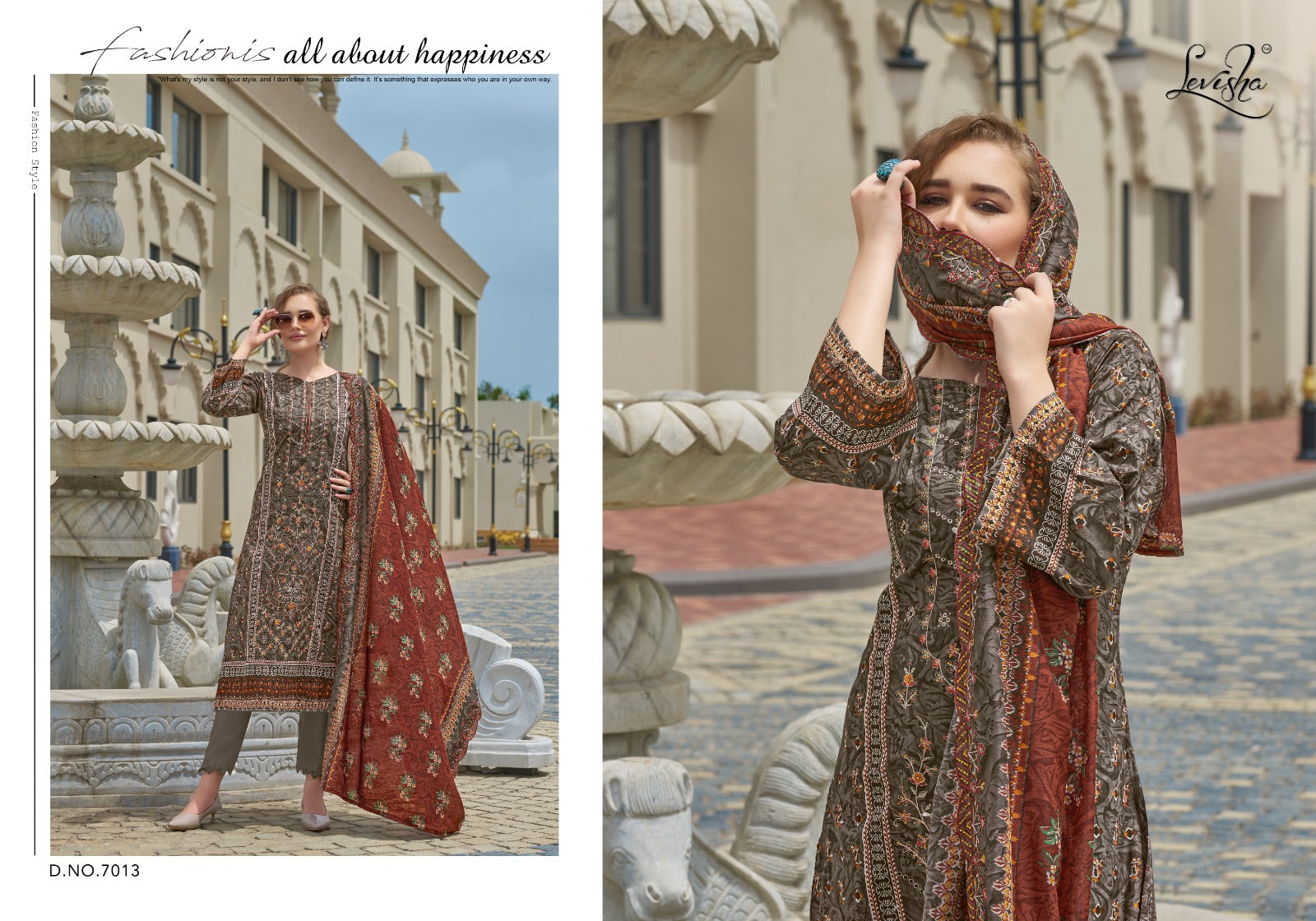 Madhubala 7 Levisha Cambric Lawn Karachi Salwar Suits Wholesaler India