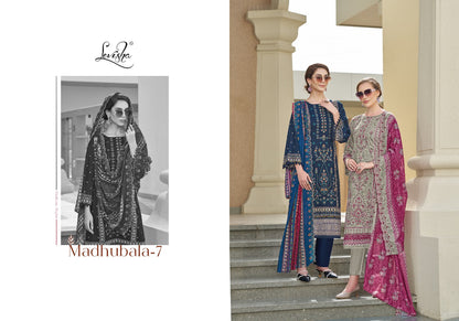 Madhubala 7 Levisha Cambric Lawn Karachi Salwar Suits Wholesaler India