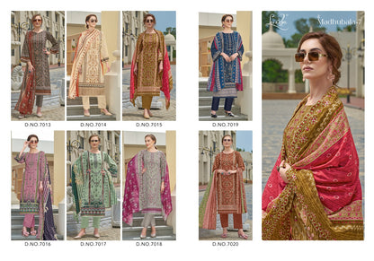 Madhubala 7 Levisha Cambric Lawn Karachi Salwar Suits Wholesaler India