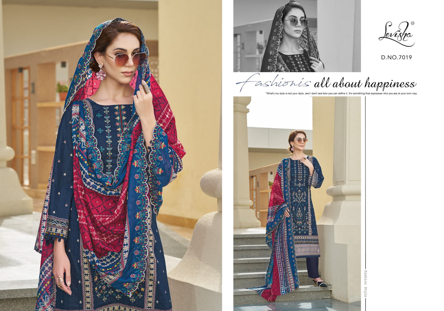 Madhubala 7 Levisha Cambric Lawn Karachi Salwar Suits Wholesaler India