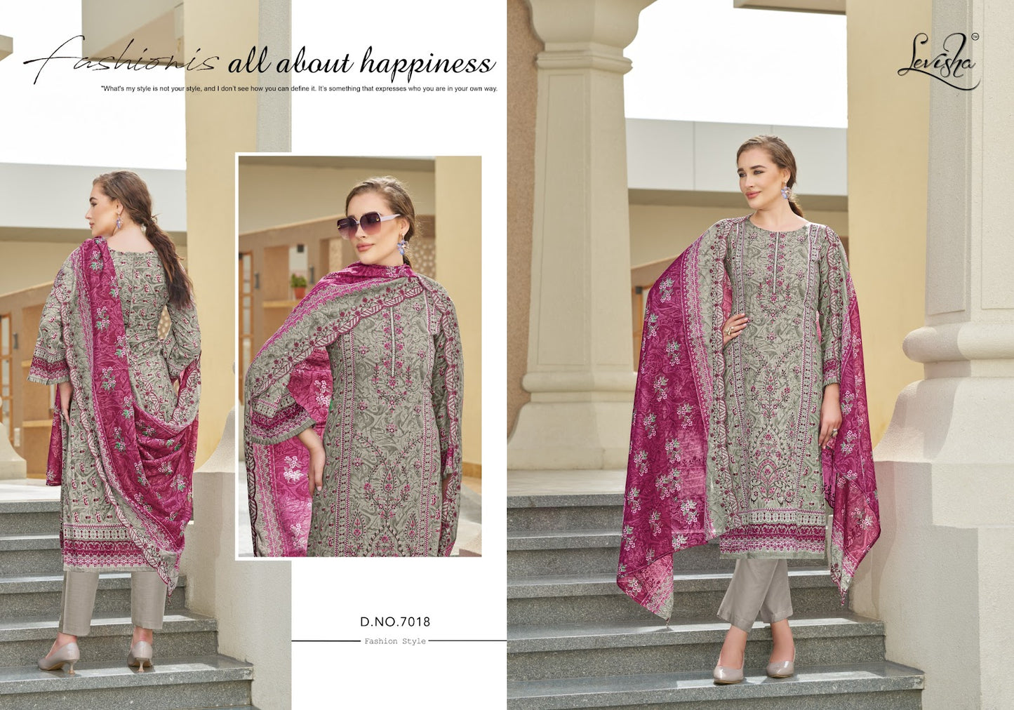 Madhubala 7 Levisha Cambric Lawn Karachi Salwar Suits Wholesaler India