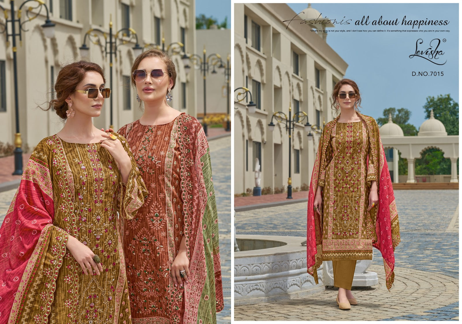 Madhubala 7 Levisha Cambric Lawn Karachi Salwar Suits Wholesaler India