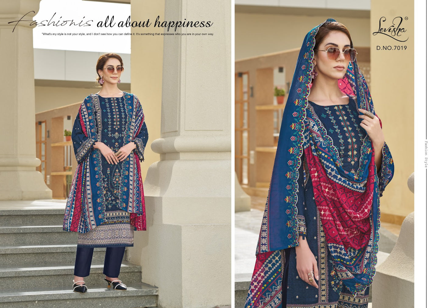 Madhubala 7 Levisha Cambric Lawn Karachi Salwar Suits Wholesaler India