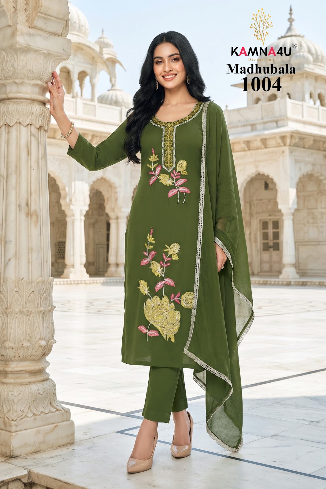 Madhubala Kamna4U Chanderi Readymade Pant Style Suits Wholesale Price