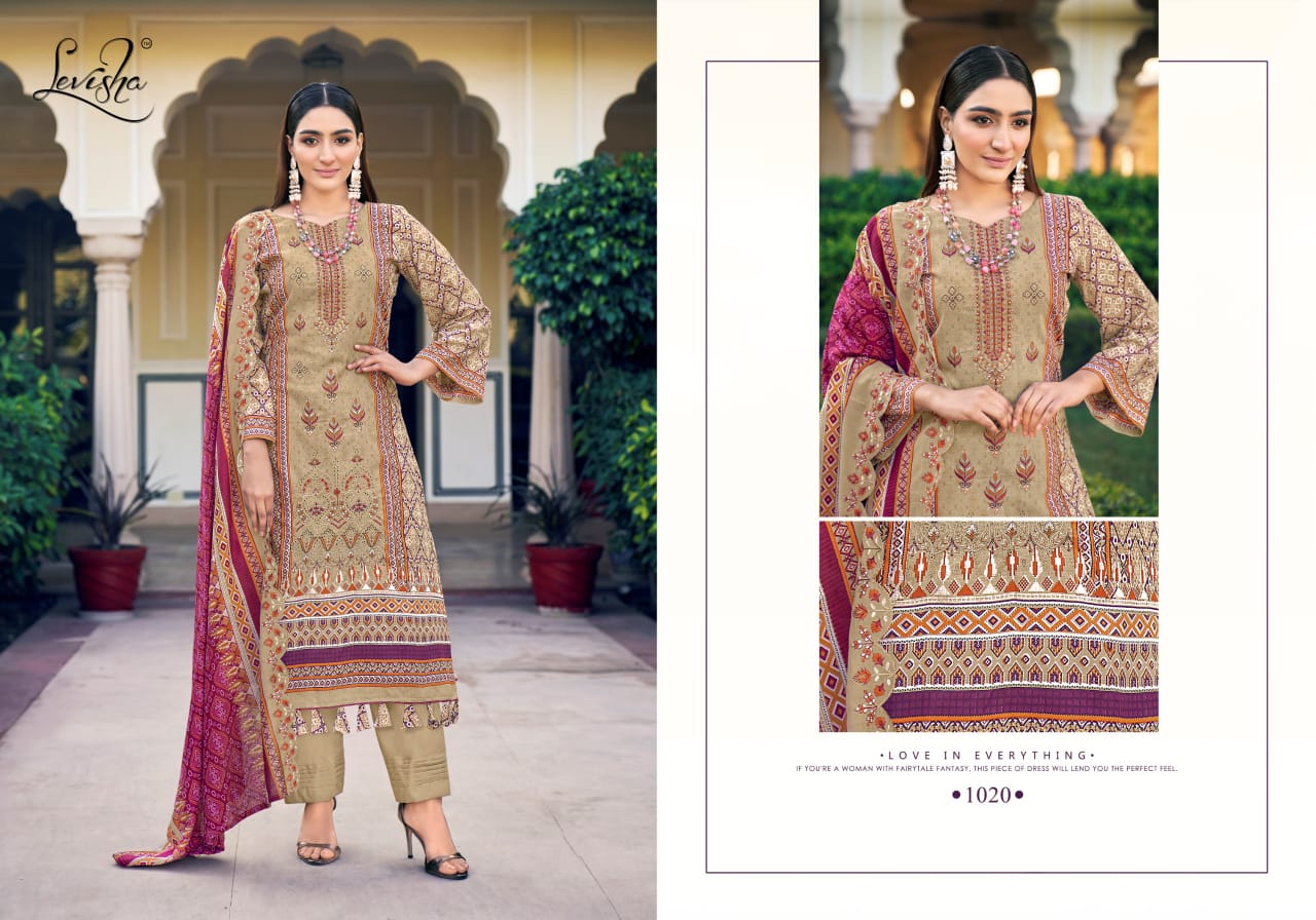 Madhubala Levisha Lawn Cotton Karachi Salwar Suits Wholesale Rate