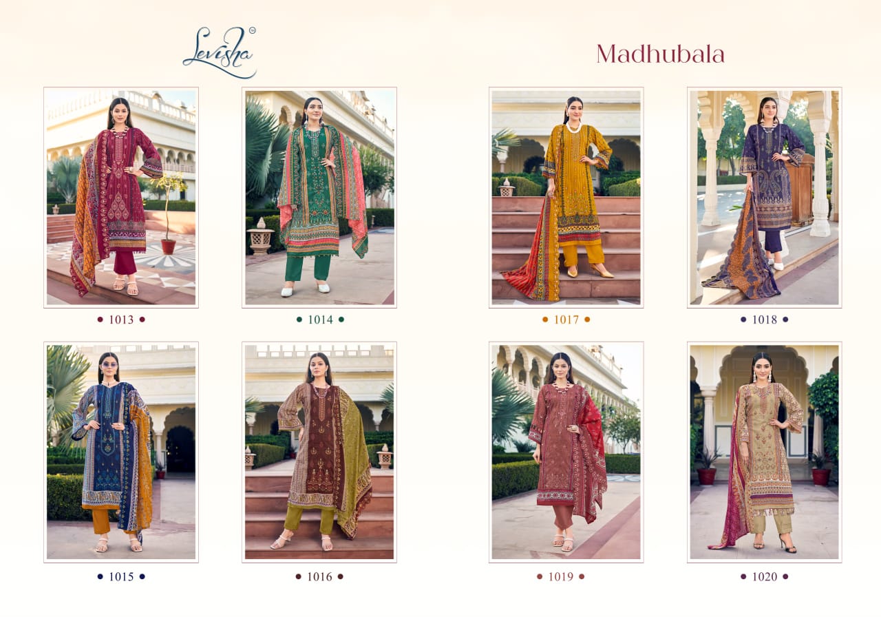 Madhubala Levisha Lawn Cotton Karachi Salwar Suits Wholesale Rate