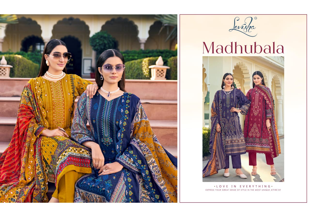 Madhubala Levisha Lawn Cotton Karachi Salwar Suits Wholesale Rate