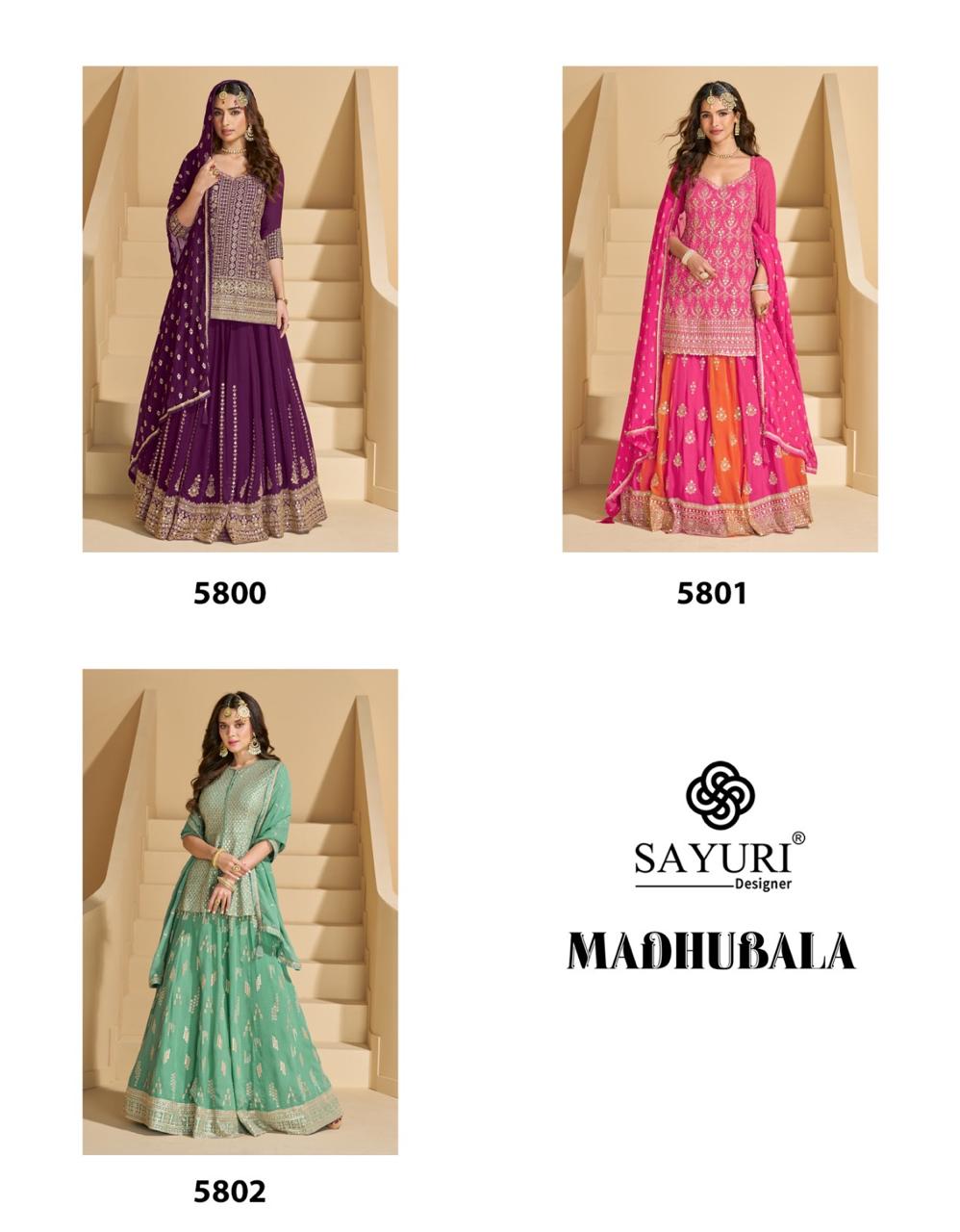 Madhubala Sayuri Georgette Readymade Lehenga Choli Wholesaler Gujarat