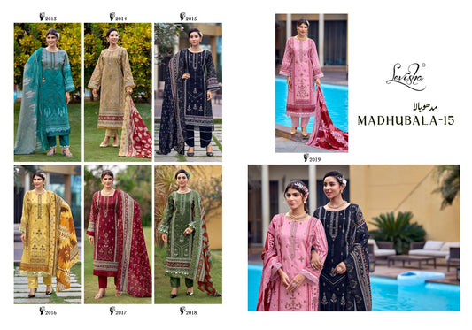 Madhubala Vol 15 Levisha Lawn Cotton Karachi Salwar Suits Manufacturer India