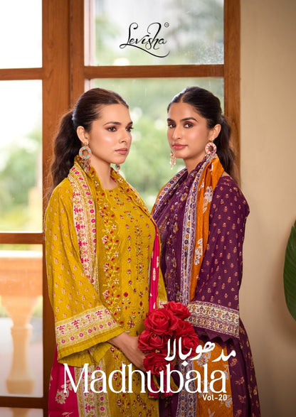 Madhubala Vol 20 Levisha Lawn Cotton Karachi Salwar Suits Wholesaler