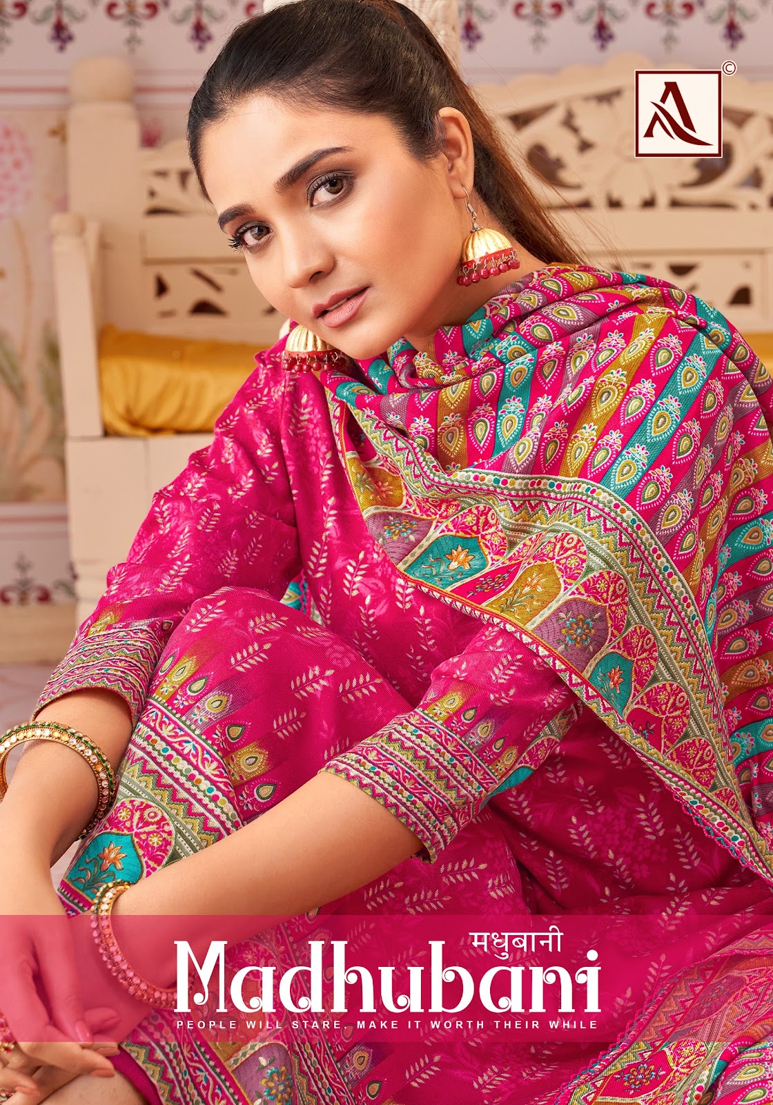 Madhubani Alok Premium Pashmina Suits Wholesale Rate