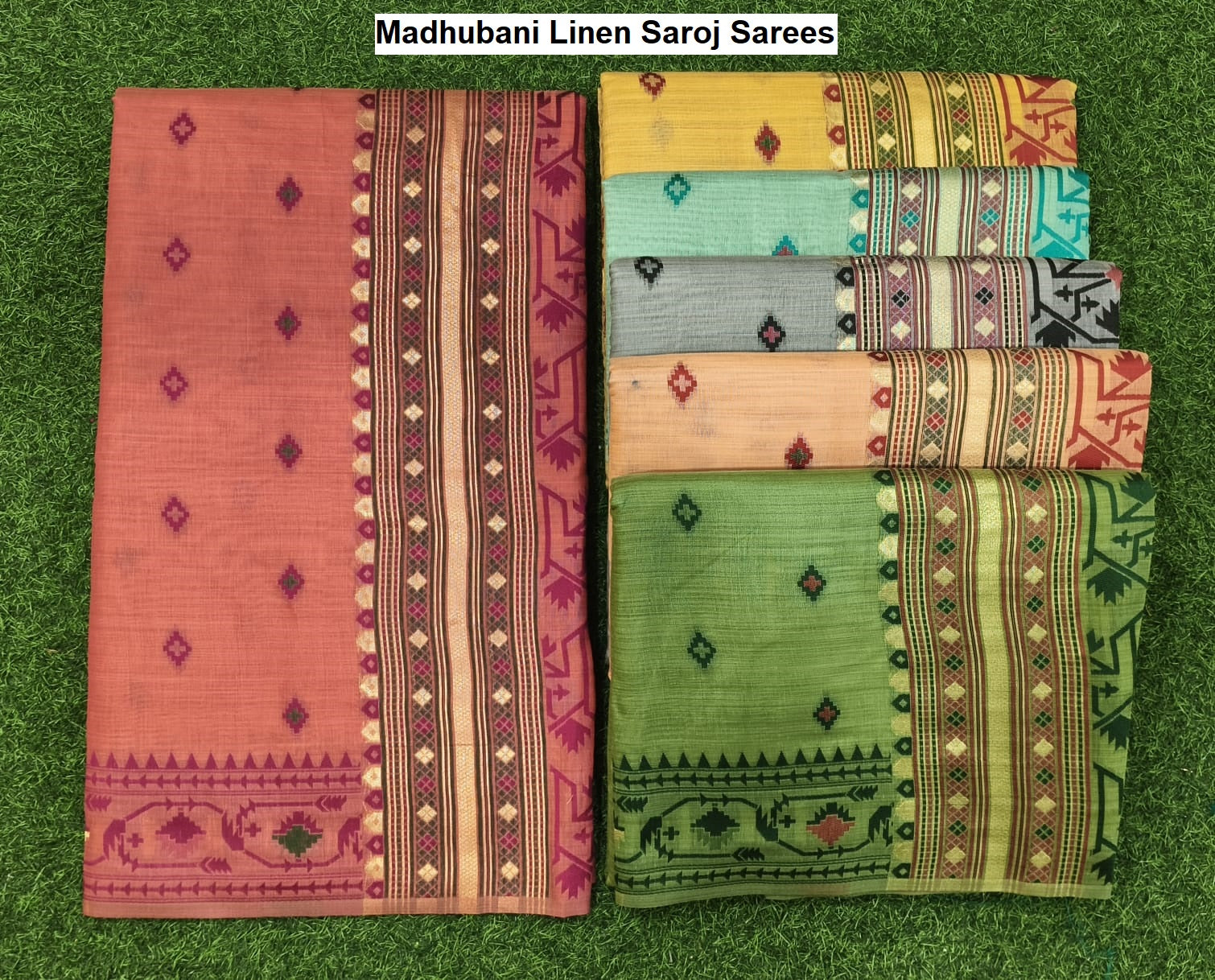 Madhubani Linen Saroj Sarees Manufacturer Gujarat