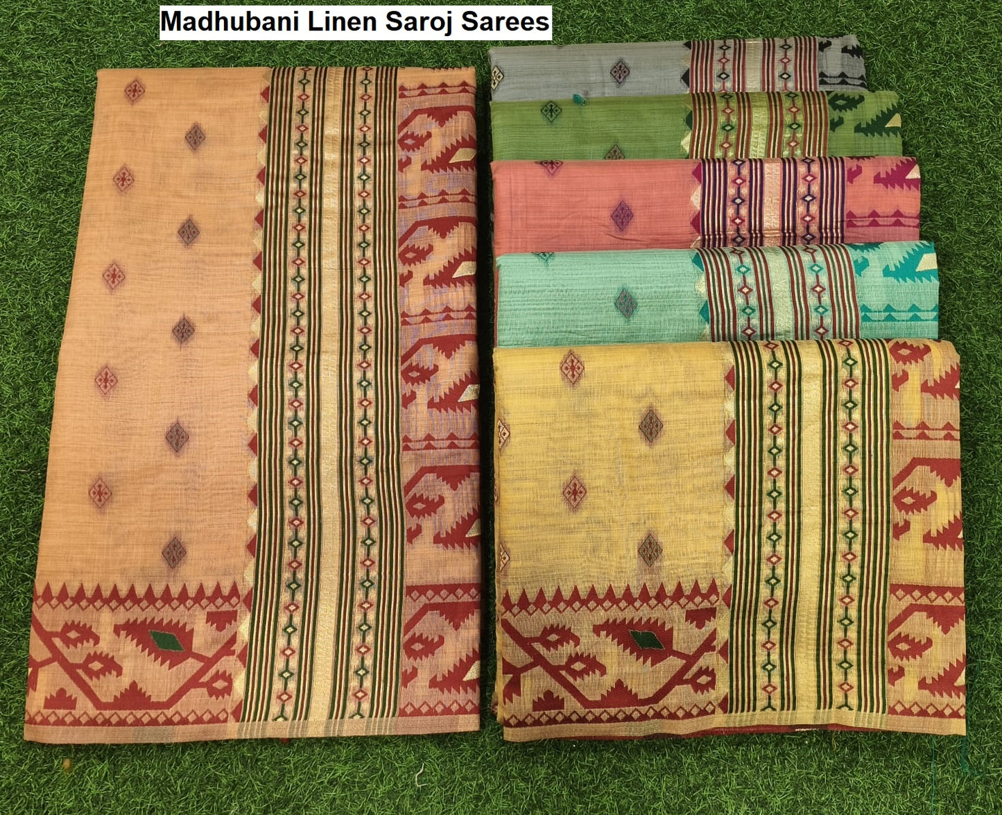 Madhubani Linen Saroj Sarees Manufacturer Gujarat
