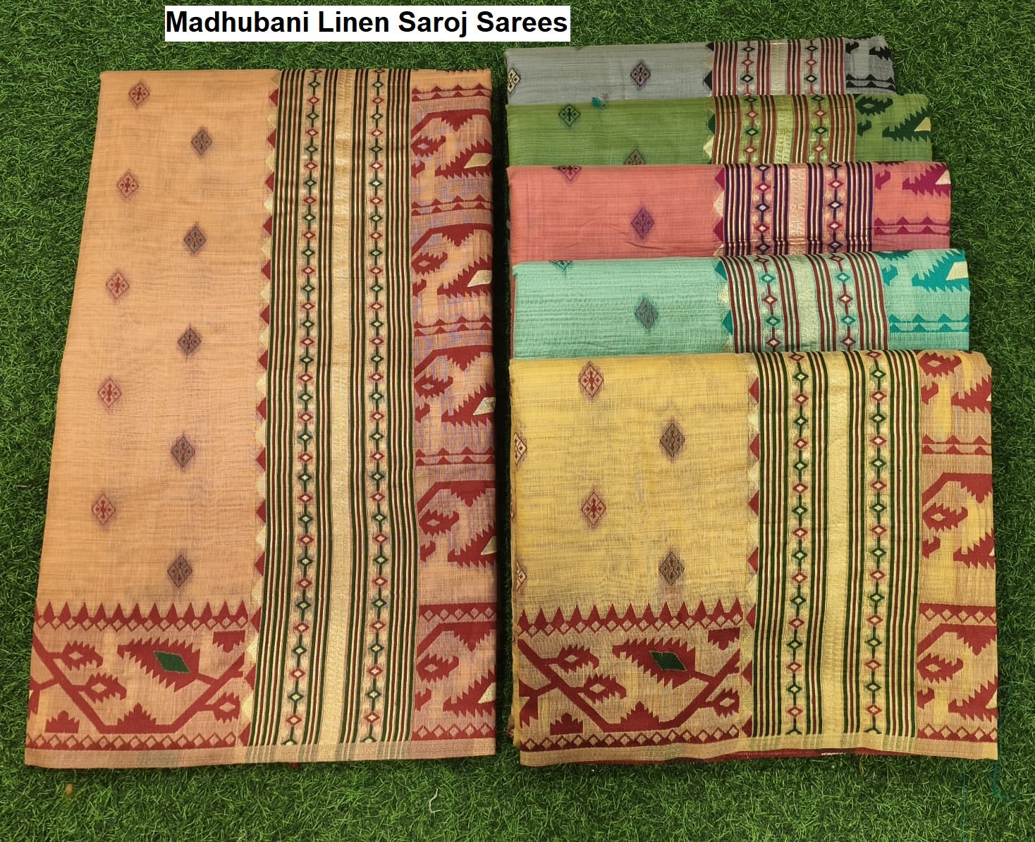 Madhubani Linen Saroj Sarees Manufacturer Gujarat
