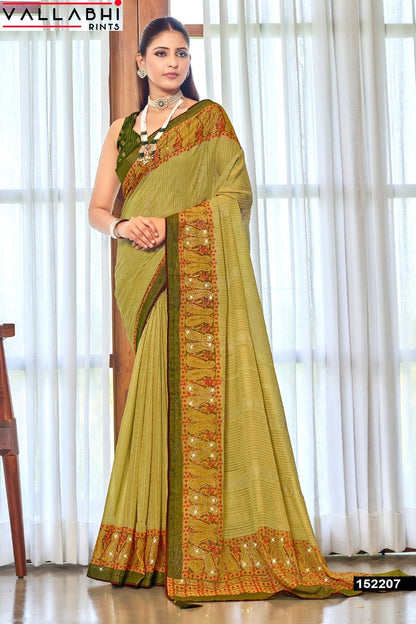 Madhula Vallabhi Prints Chiffon Sarees Wholesaler Ahmedabad