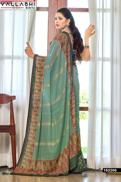 Madhula Vallabhi Prints Chiffon Sarees Wholesaler Ahmedabad