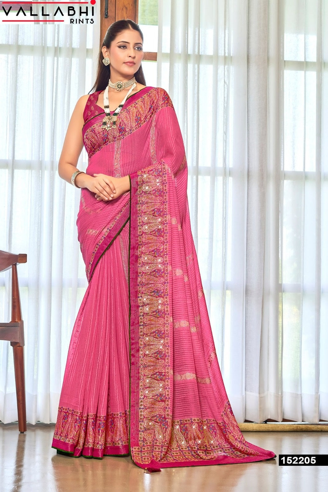 Madhula Vallabhi Prints Chiffon Sarees Wholesaler Ahmedabad