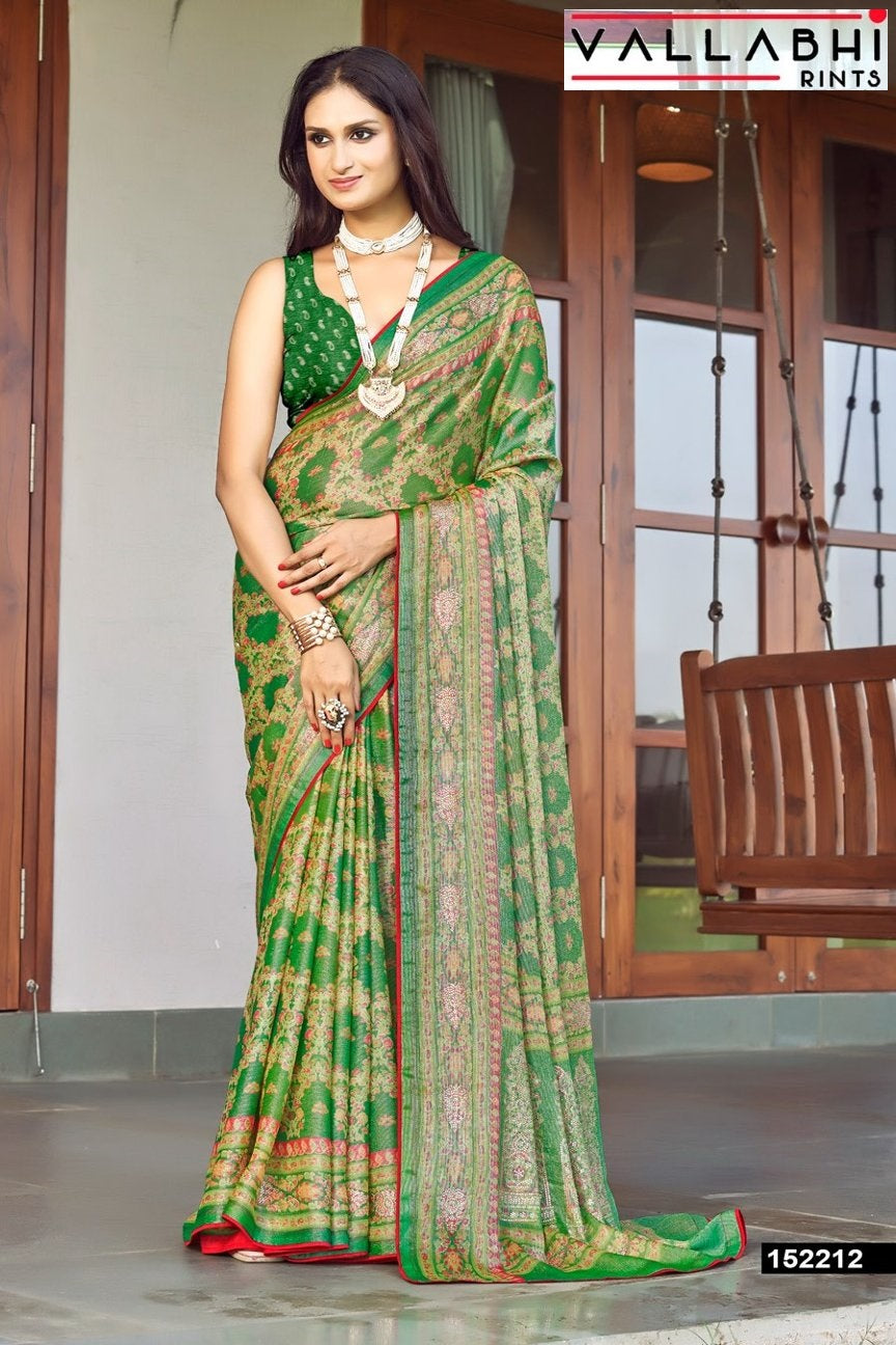 Madhula Vol 2 Vallabhi Prints Chiffon Sarees Wholesale Price