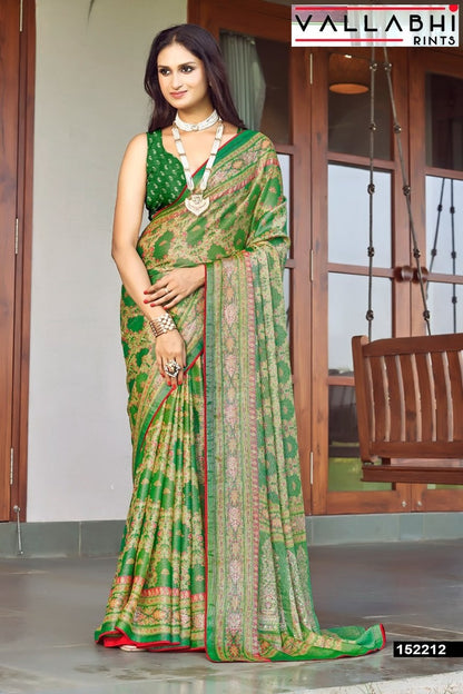 Madhula Vol 2 Vallabhi Prints Chiffon Sarees Wholesale Price