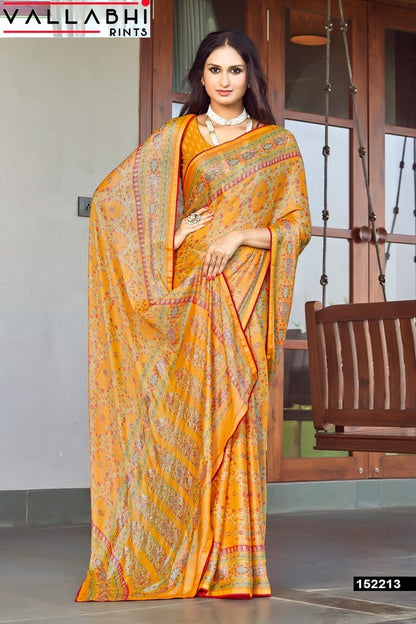 Madhula Vol 2 Vallabhi Prints Chiffon Sarees Wholesale Price