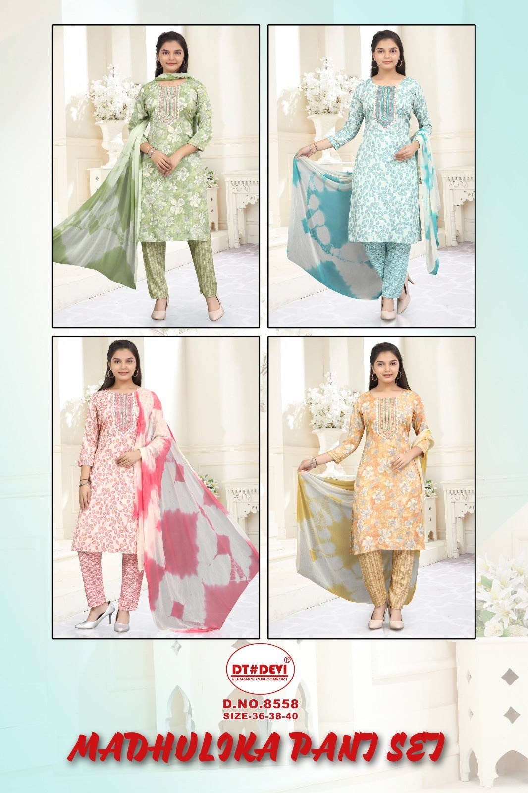 Madhulika 8558 Dt Devi Capsule Readymade Pant Style Suits Supplier