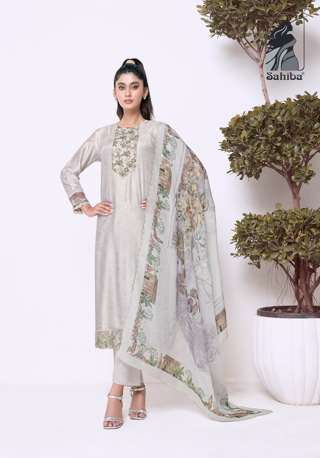 Madhulika Sahiba Bemberg Silk Pant Style Suits Wholesale Price
