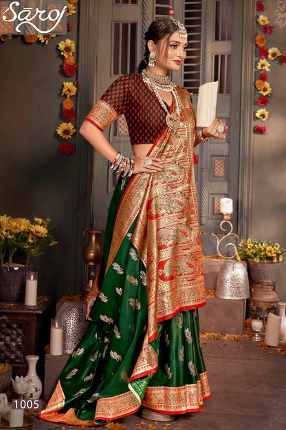 Madhuram Satin Saroski Vol 1 Saroj Silk Sarees Supplier