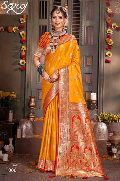 Madhuram Satin Saroski Vol 1 Saroj Silk Sarees Supplier