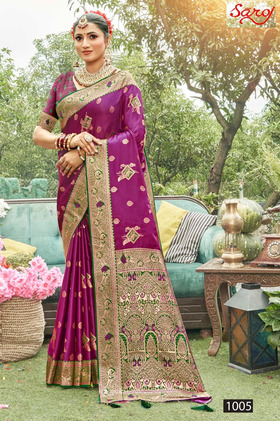 Madhuram Satin Saroski Vol 2 Saroj Silk Sarees Manufacturer