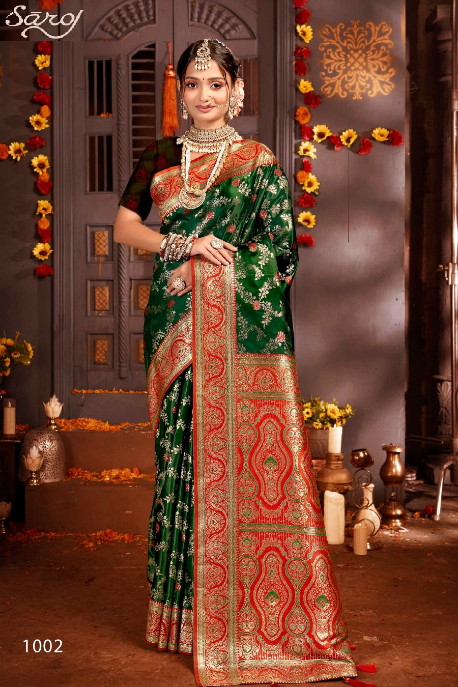 Madhuram Satin Saroski Vol 3 Saroj Silk Sarees Wholesale