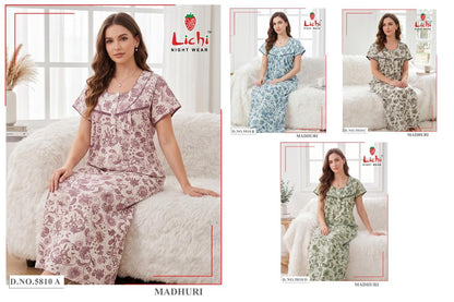 Madhuri 0909 Lichi Cotton Night Gowns Exporter