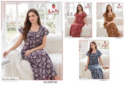 Madhuri 0909 Lichi Cotton Night Gowns Exporter