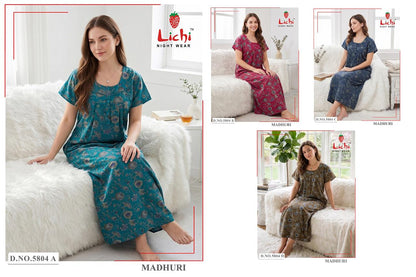 Madhuri 0909 Lichi Cotton Night Gowns Exporter