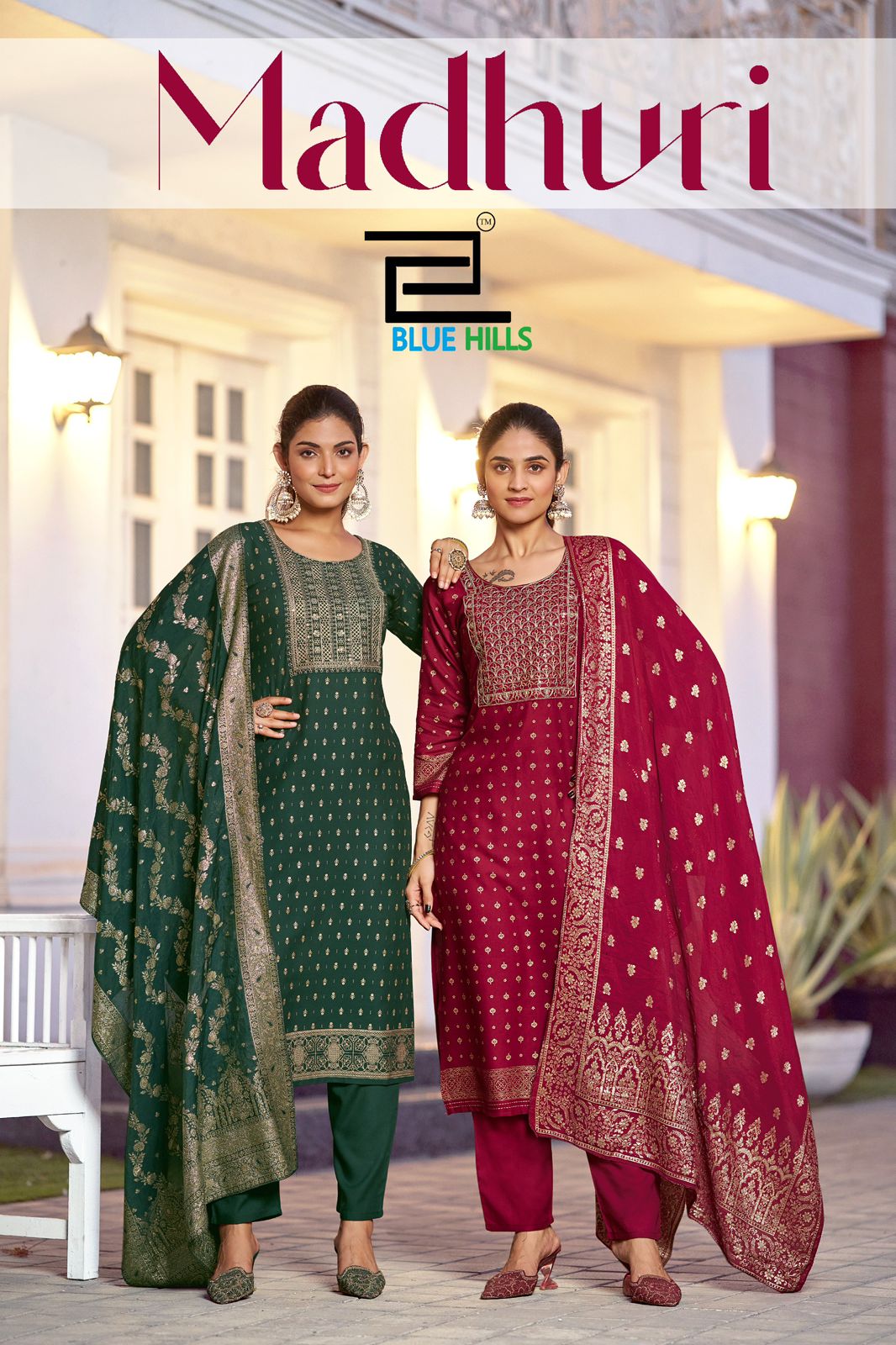 Madhuri Blue Hills Rayon 14Kg Readymade Pant Style Suits Wholesaler India
