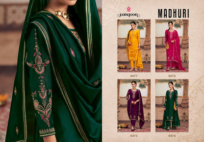 Madhuri Rangoon Silk Readymade Pant Style Suits Supplier