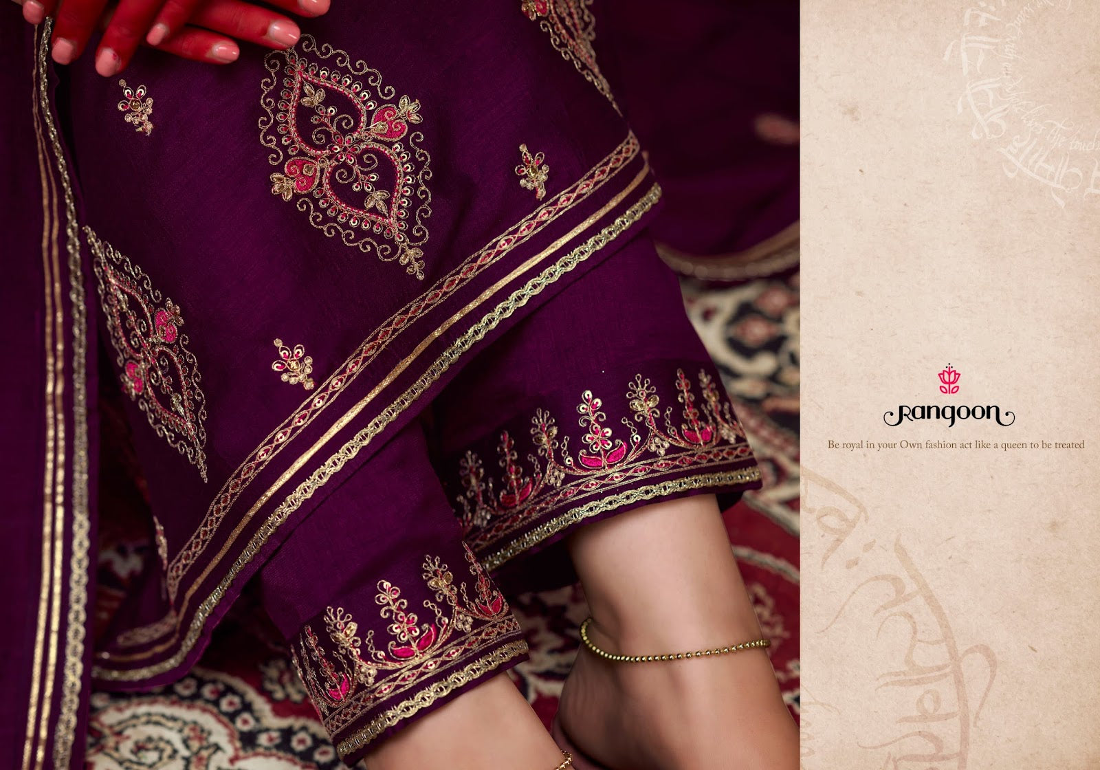 Madhuri Rangoon Silk Readymade Pant Style Suits Supplier