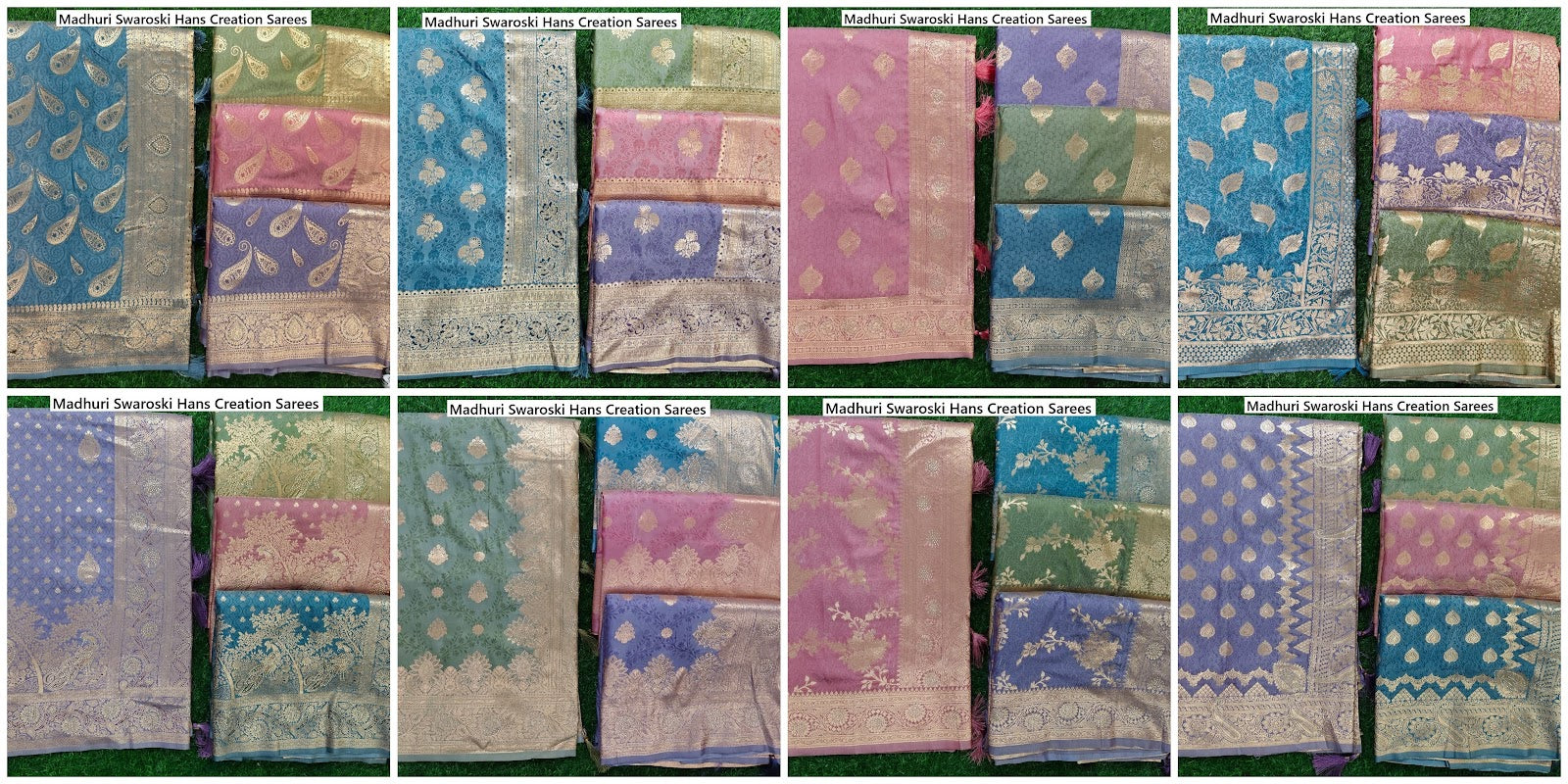 Madhuri Swaroski Hans Creation Satin Silk Sarees Wholesaler