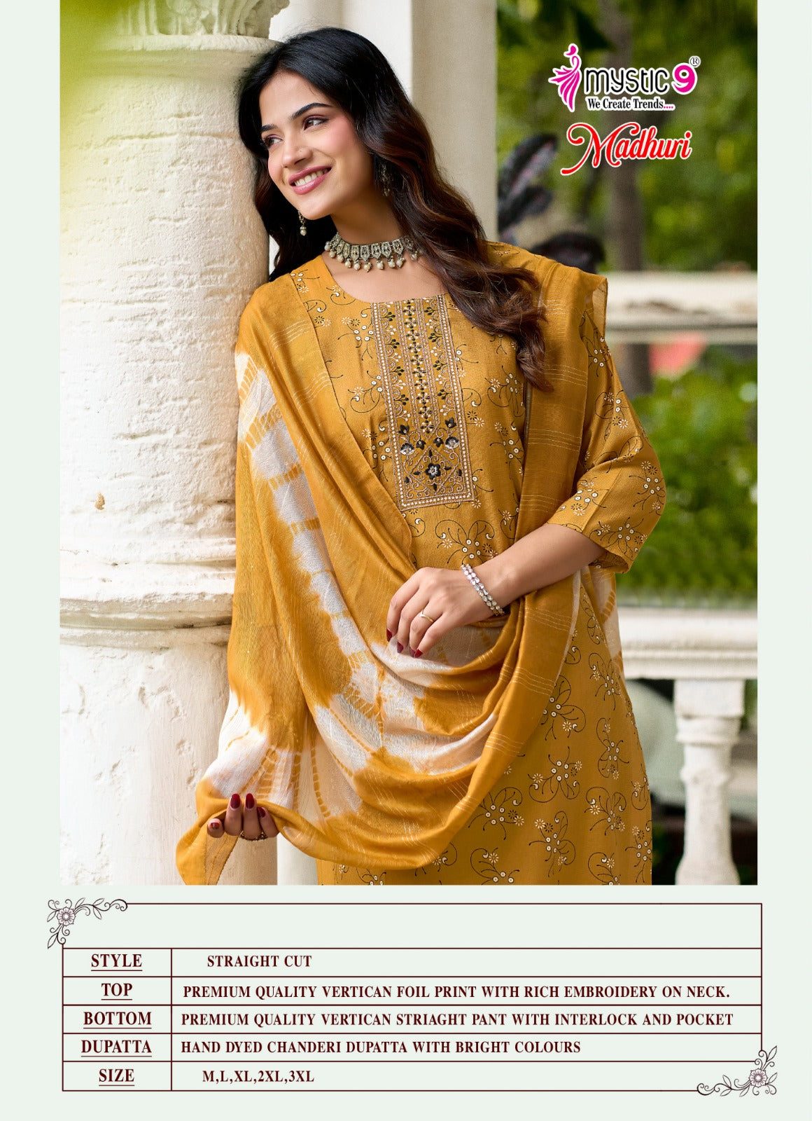 Madhuri Vol 2 Mystic 9 Vertican Readymade Pant Style Suits Wholesaler Gujarat