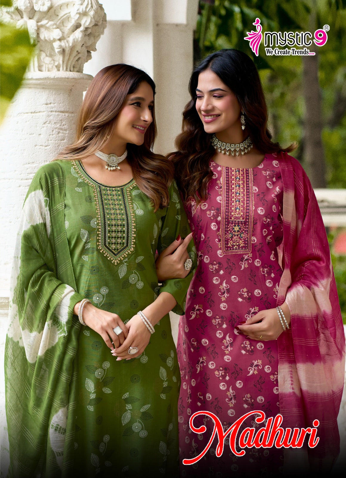 Madhuri Vol 2 Mystic 9 Vertican Readymade Pant Style Suits Wholesaler Gujarat