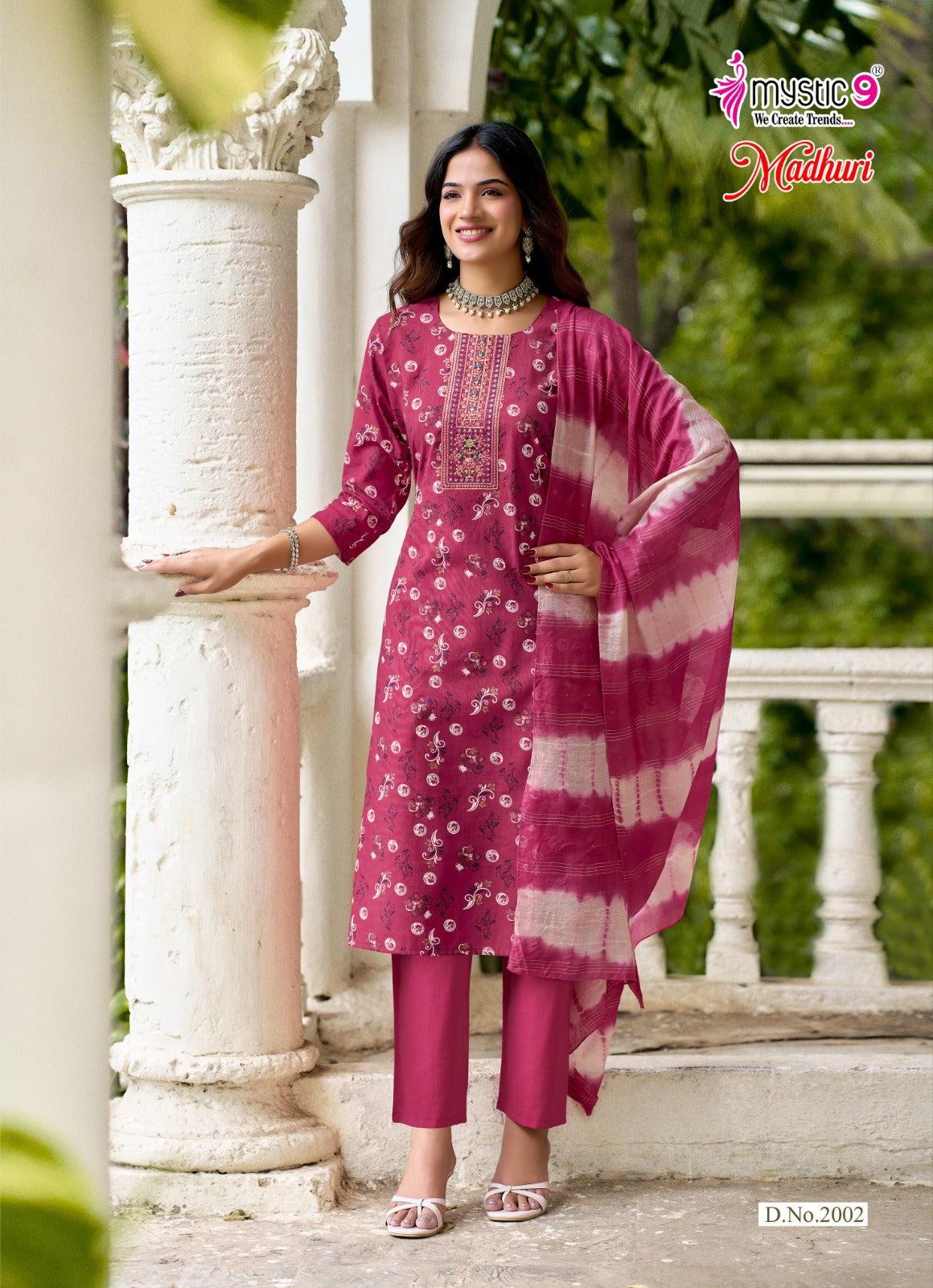 Madhuri Vol 2 Mystic 9 Vertican Readymade Pant Style Suits Wholesaler Gujarat