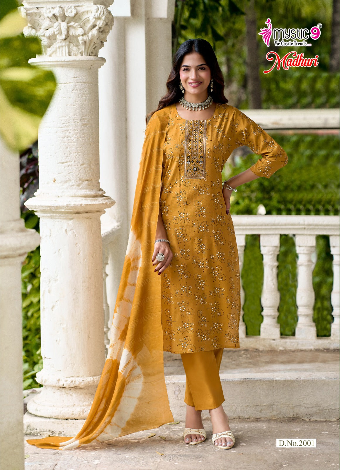 Madhuri Vol 2 Mystic 9 Vertican Readymade Pant Style Suits Wholesaler Gujarat