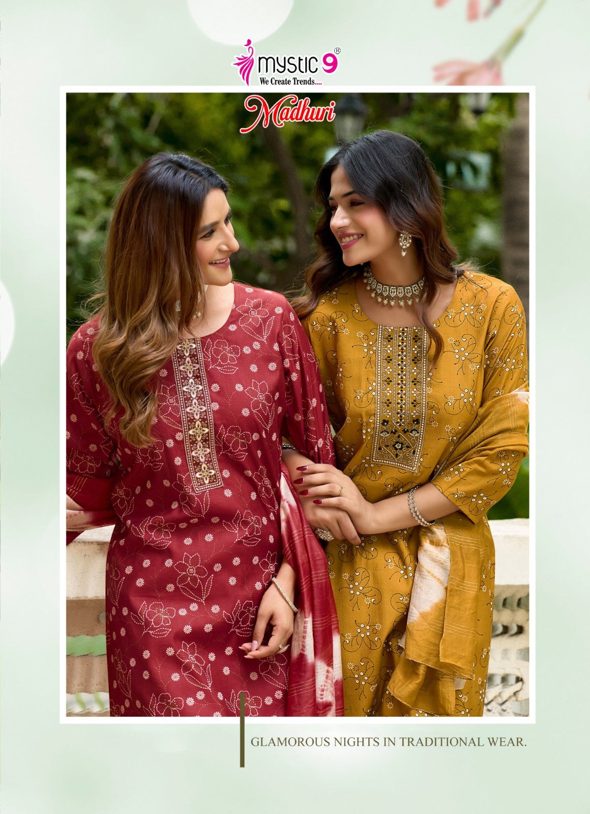 Madhuri Vol 2 Mystic 9 Vertican Readymade Pant Style Suits Wholesaler Gujarat