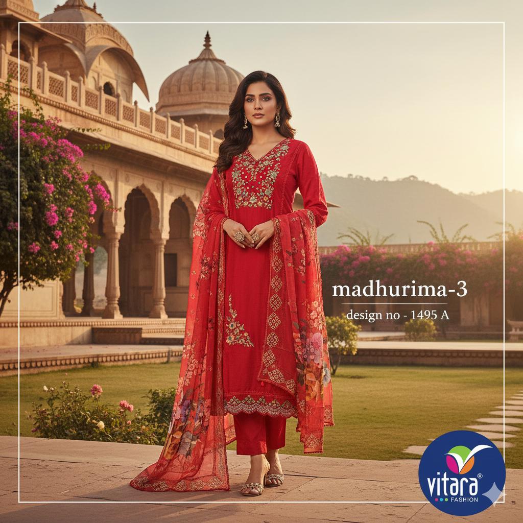 Madhurima 3 Vitara Vetican Readymade Pant Style Suits Supplier