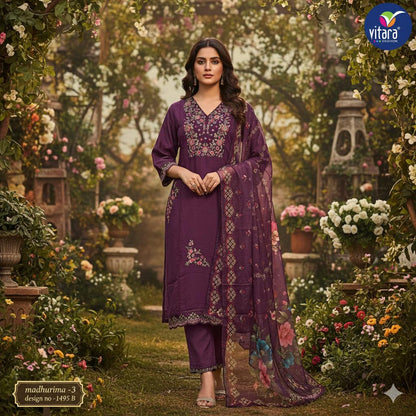 Madhurima 3 Vitara Vetican Readymade Pant Style Suits Supplier