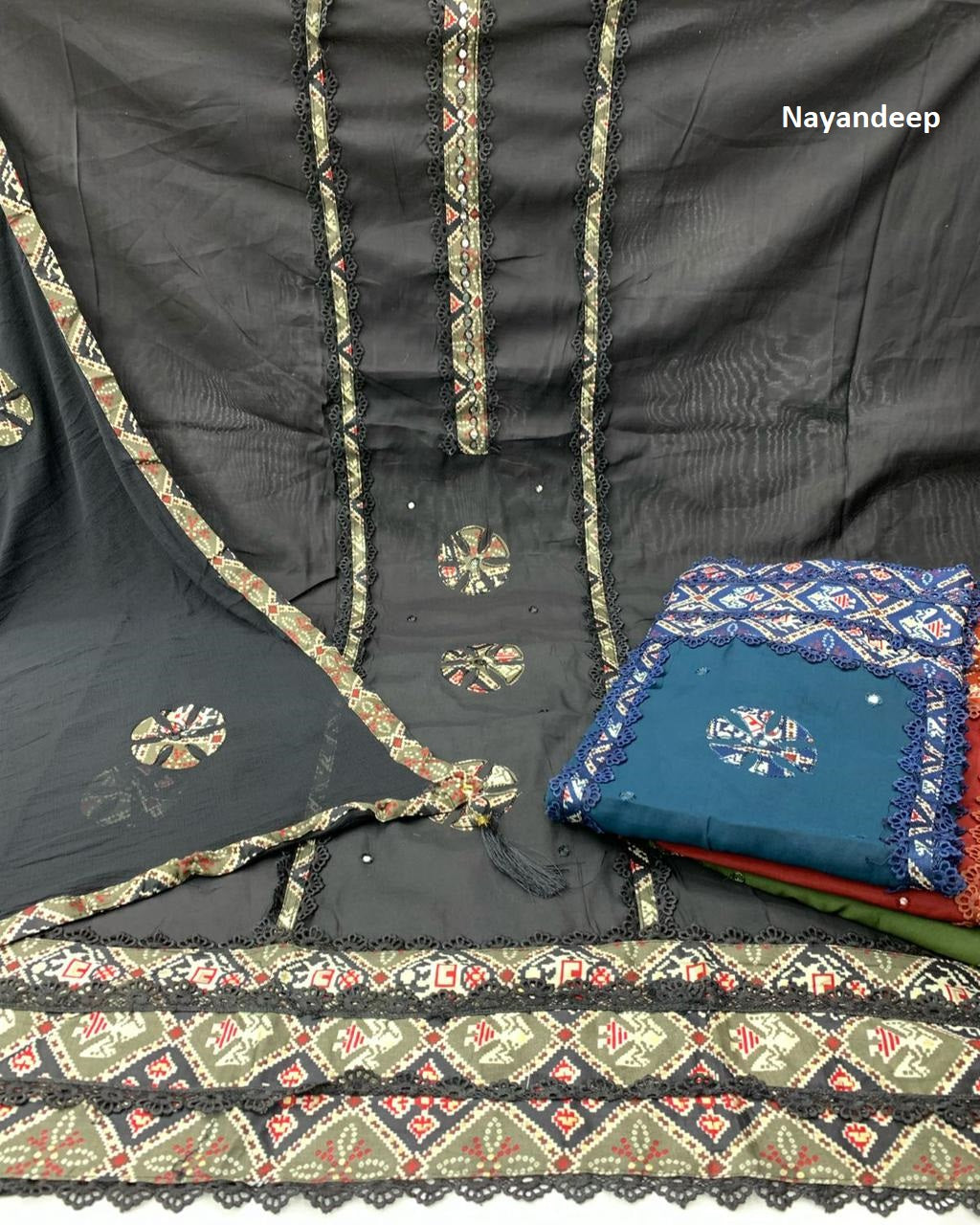 Madhvi Nayandeep Cotton Dress Material Exporter Gujarat
