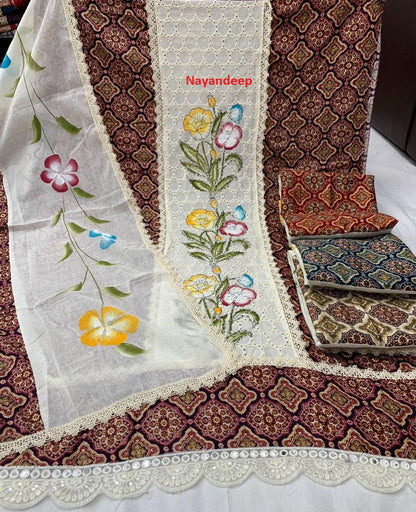 Madhvi Nayandeep Cotton Dress Material Exporter Gujarat